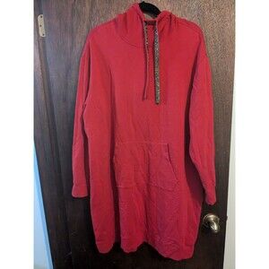 Torrid 3x Red Hoodie Dress With Glitter Strings